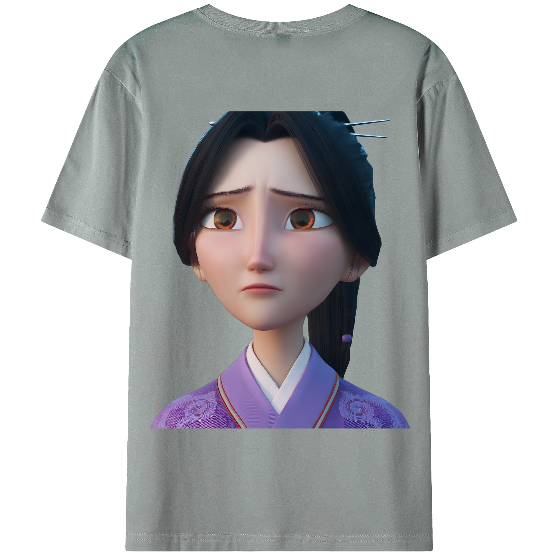 （画像用） Ne Zha 2 ナタ 魔童の大暴れ 綿100％ メンズ半袖Tシャツ（バックプリント） 通気性